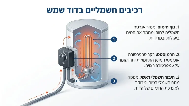 רכיבים חשמליים של דוד שמש גוף חימום ותרמוסטט